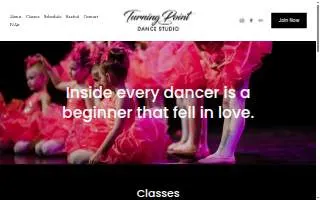 Turning Point Dance Studio website