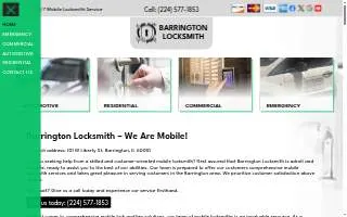 Barrington Locksmith LLC of Belvidere website
