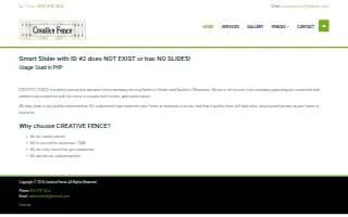 Creative Fence website