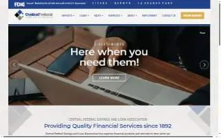 Central Federal Savings & Loan website