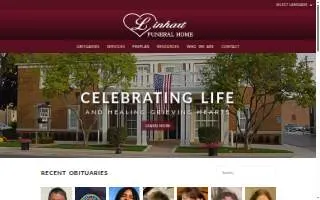 Linhart Funeral Home website