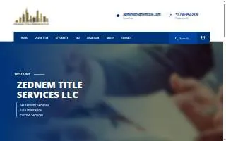 Zednem Title SErvices LLC website