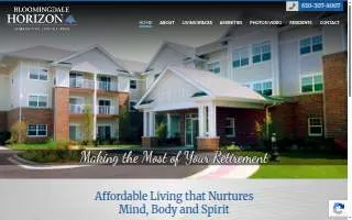 Bloomingdale Horizon Independent Senior Living Community website