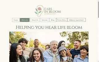 Ears in Bloom Audiology website