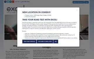 Excel Driving School Yorkville website
