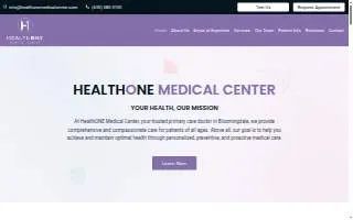 HealthOne Medical Center- Walk in clinic, Family practice, Internal Medicine website