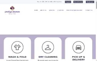 Prestige Cleaners & Alterations website
