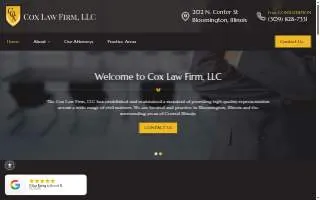 Cox Law Firm, LLC of Bloomington website