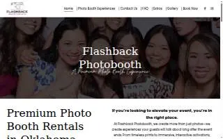 Flashback Photobooth Company of Bloomington website