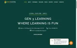 Gen 3 Learning of Bloomington website