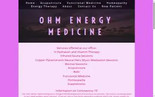 Ohm Energy Medicine of Bloomington website
