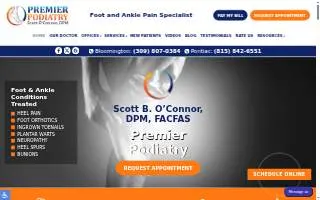 Premier Podiatry of Normal website