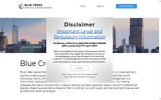 Blue Creek Capital Management website