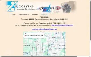 Colvin's Printing website
