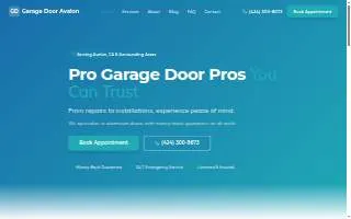 Avalon Garage Door of Bolingbrook website