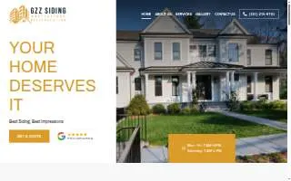 GZZ Siding Contractors & Installation website