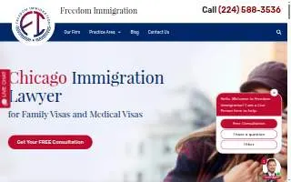 Freedom Immigration of Buffalo Grove website