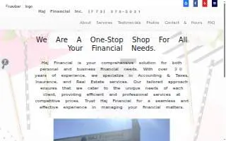 Haj Financial Inc. of Burbank website