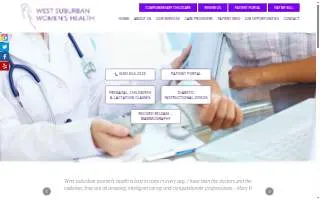 West Suburban Women's Health website