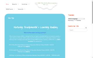 Nurturing Development & Learning