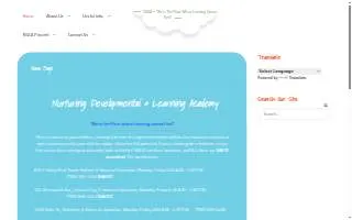 Nurturing Development & Learning website