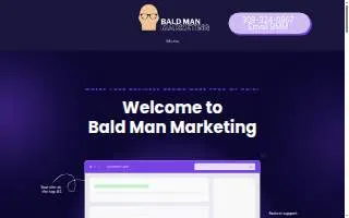Bald Man Marketing website