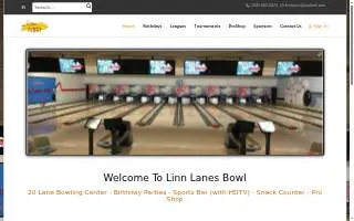 Linn Lanes Inc website