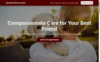 Lakeside Veterinary Clinic website