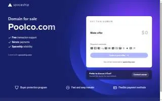 Pool Co website