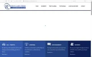 Roberts Law Firm website
