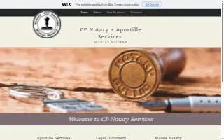CP Mobile Notary website