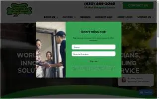 Shamrock Heating & Air Conditioning website