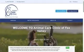 ACC of Fox Valley website