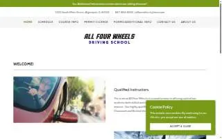 All Four Wheels Driving School of Carpentersville website