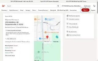 Walgreens Pharmacy of Carpentersville website