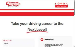 Chermak Cartage website