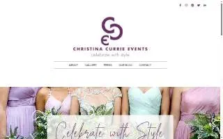 Christina Currie Events, Inc. of Cary website