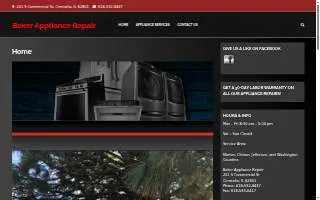 Baker Appliance Repair website
