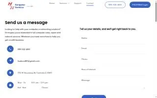 H & H Computer Services website