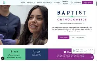 Baptist Orthodontics website
