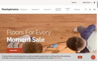 Flooring America Champaign website