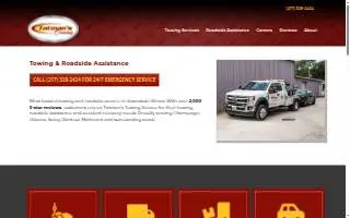 Tatmans Towing of Champaign website