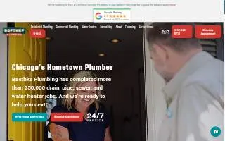 Baethke Plumbing of Chicago website