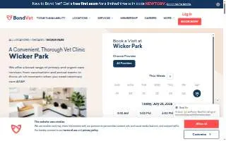 Bond Vet - Wicker Park website
