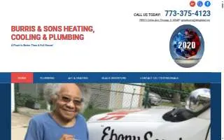 Burris & Sons Heating, Cooling & Plumbing website
