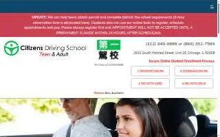 Citizens Driving School website