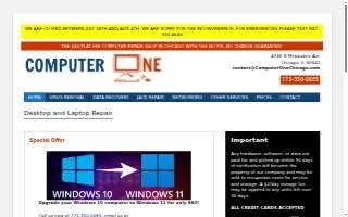 Computer One Chicago website