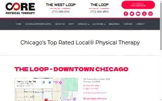 Core Physical Therapy - The Loop website