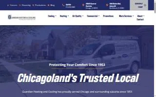 Guardian Heating & Cooling Service website