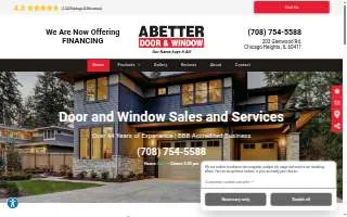 A Better Door & Window of Chicago Heights website